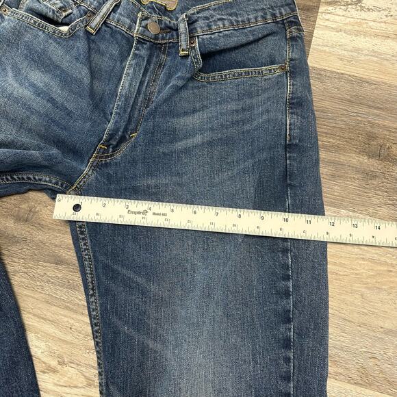 Levi's 514 Red Tab Mid Wash Faded Blue Mens 32x29 Straight Worn‎ In Denim Jeans - Picture 10 of 11